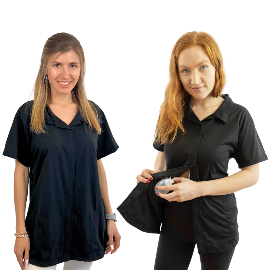 Mastectomy Recovery Top with Velcro Access - Half Sleeve