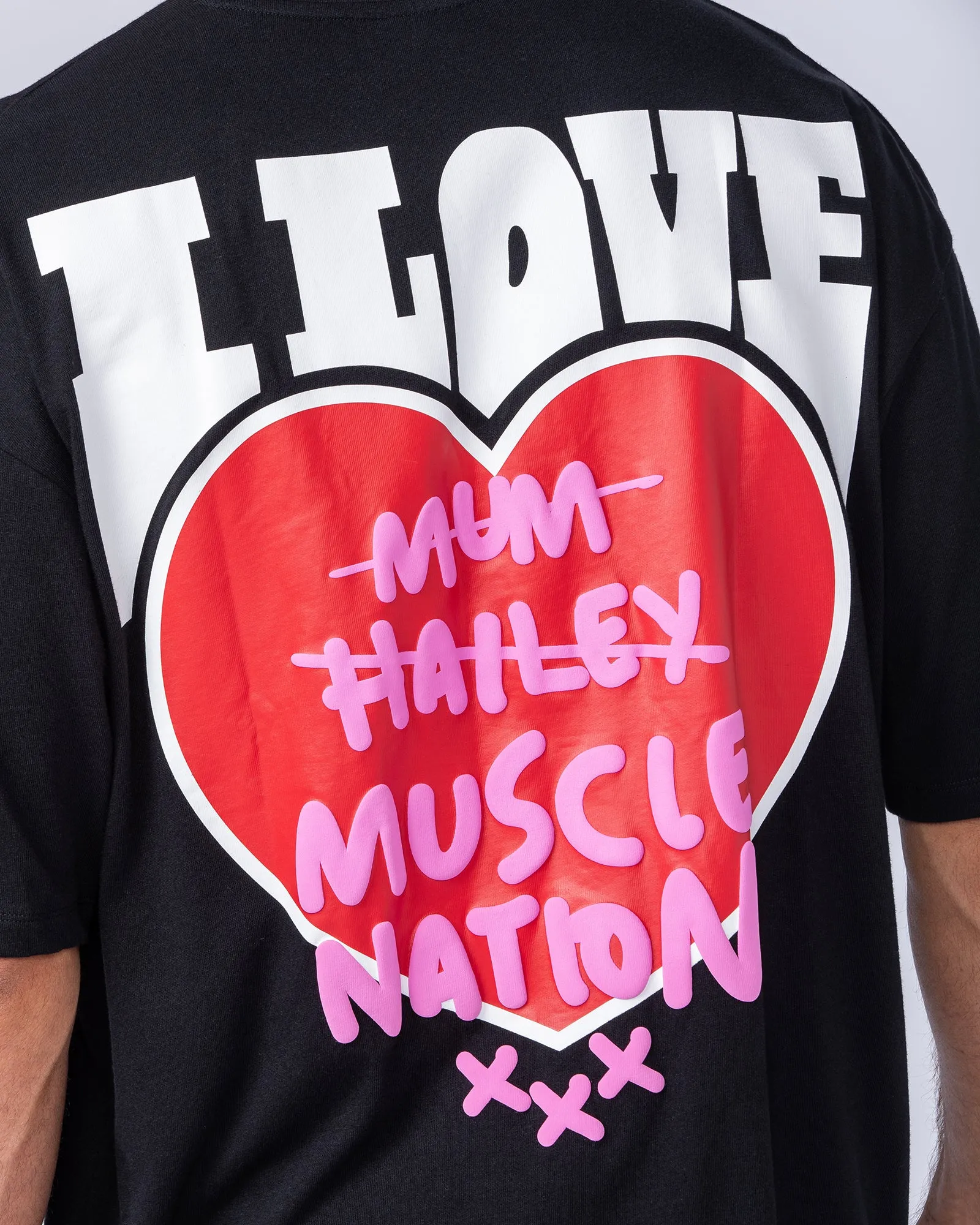 Mens Biggest Fan Oversized Tee - Black
