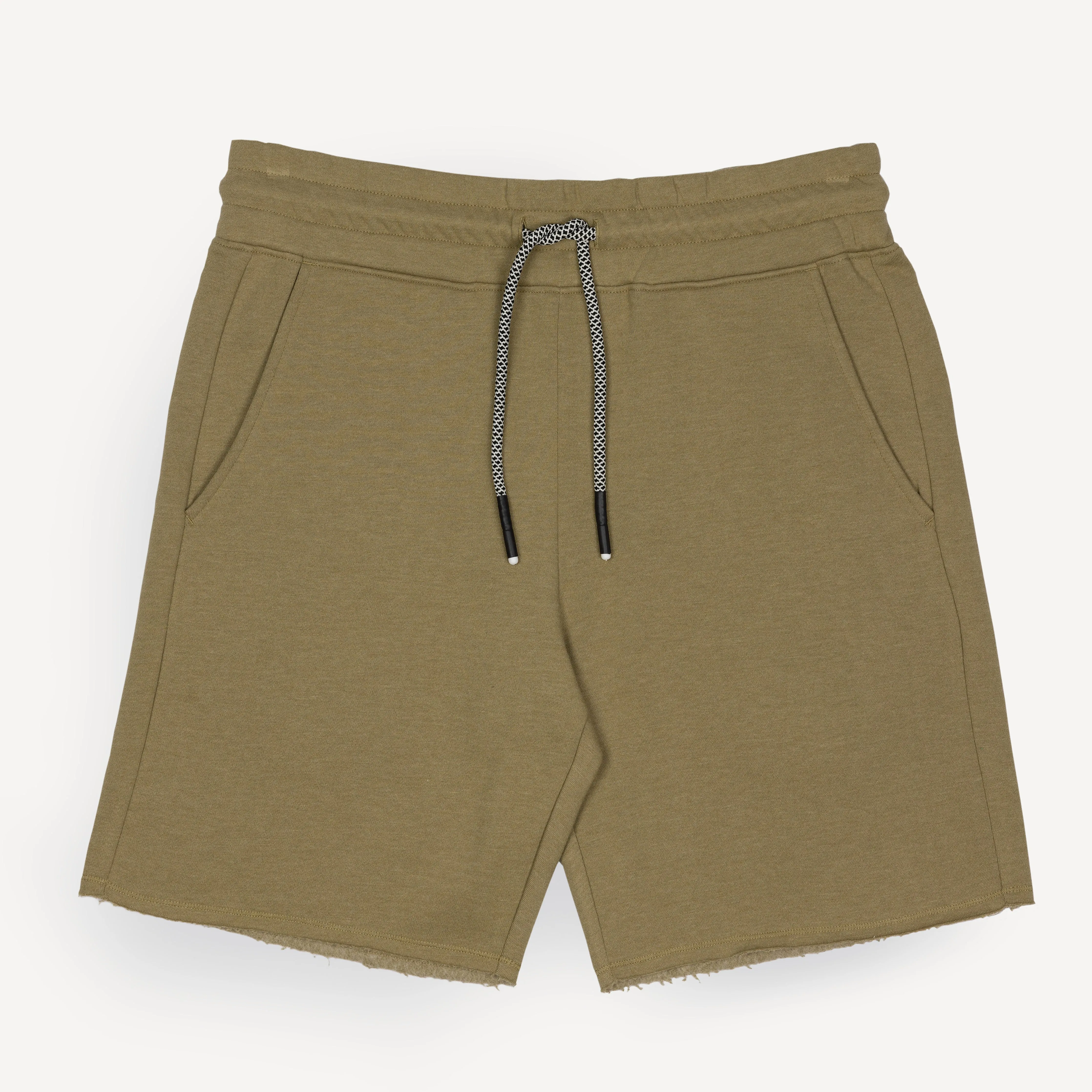 Mens Raw Edge Fleece Shorts - Boa