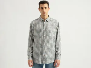 Men's Slim Fit Spread Collar Printed Shirts