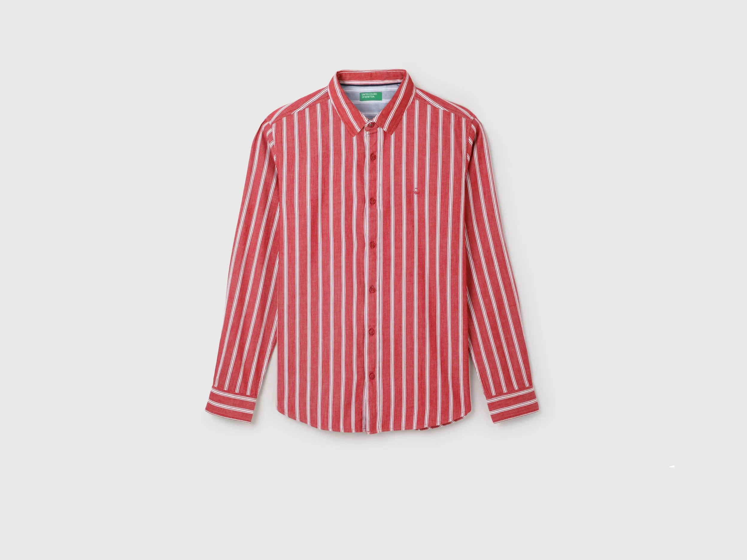 Men's Slim Fit Spread Collar Striped Shirts