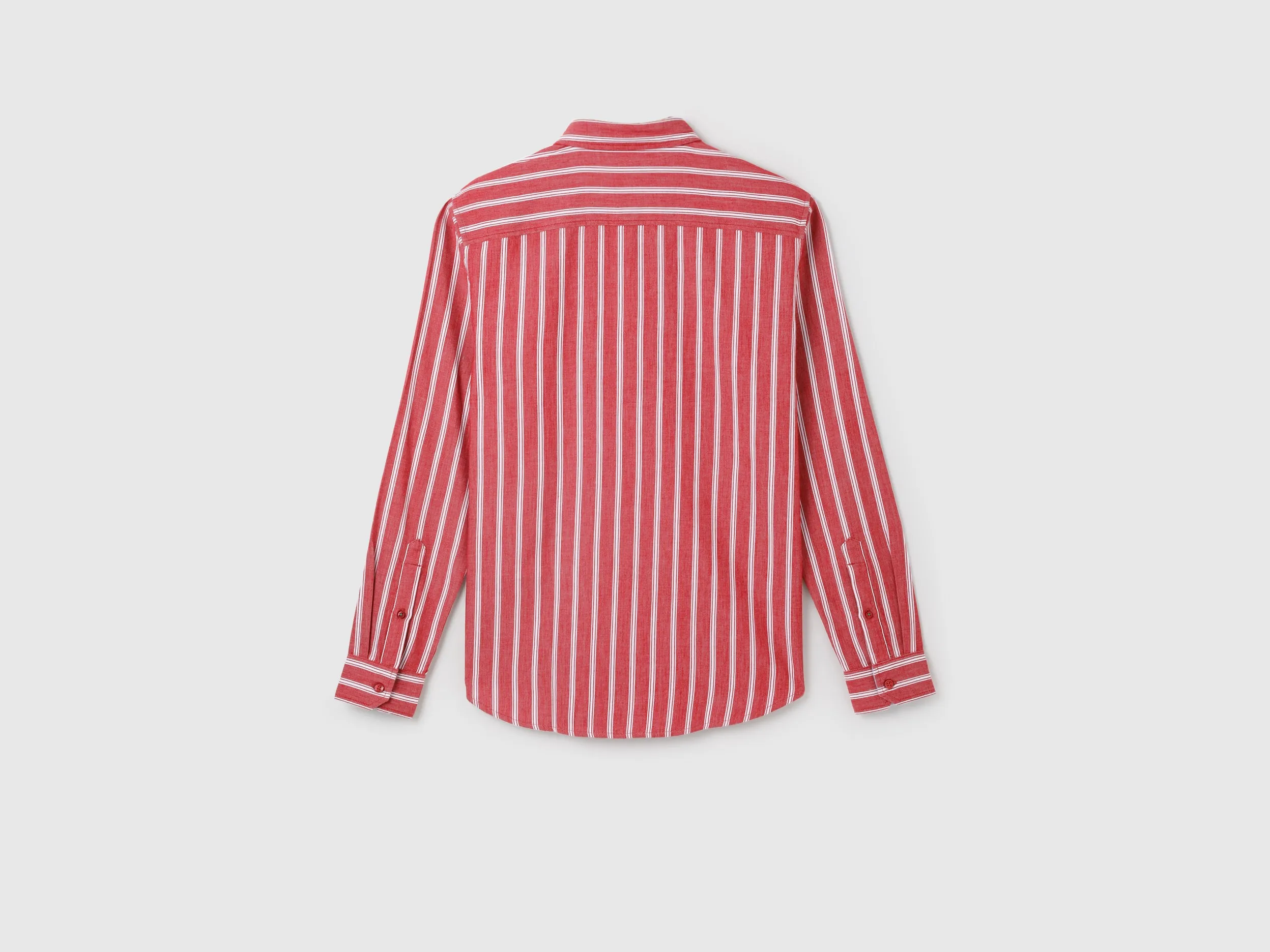 Men's Slim Fit Spread Collar Striped Shirts