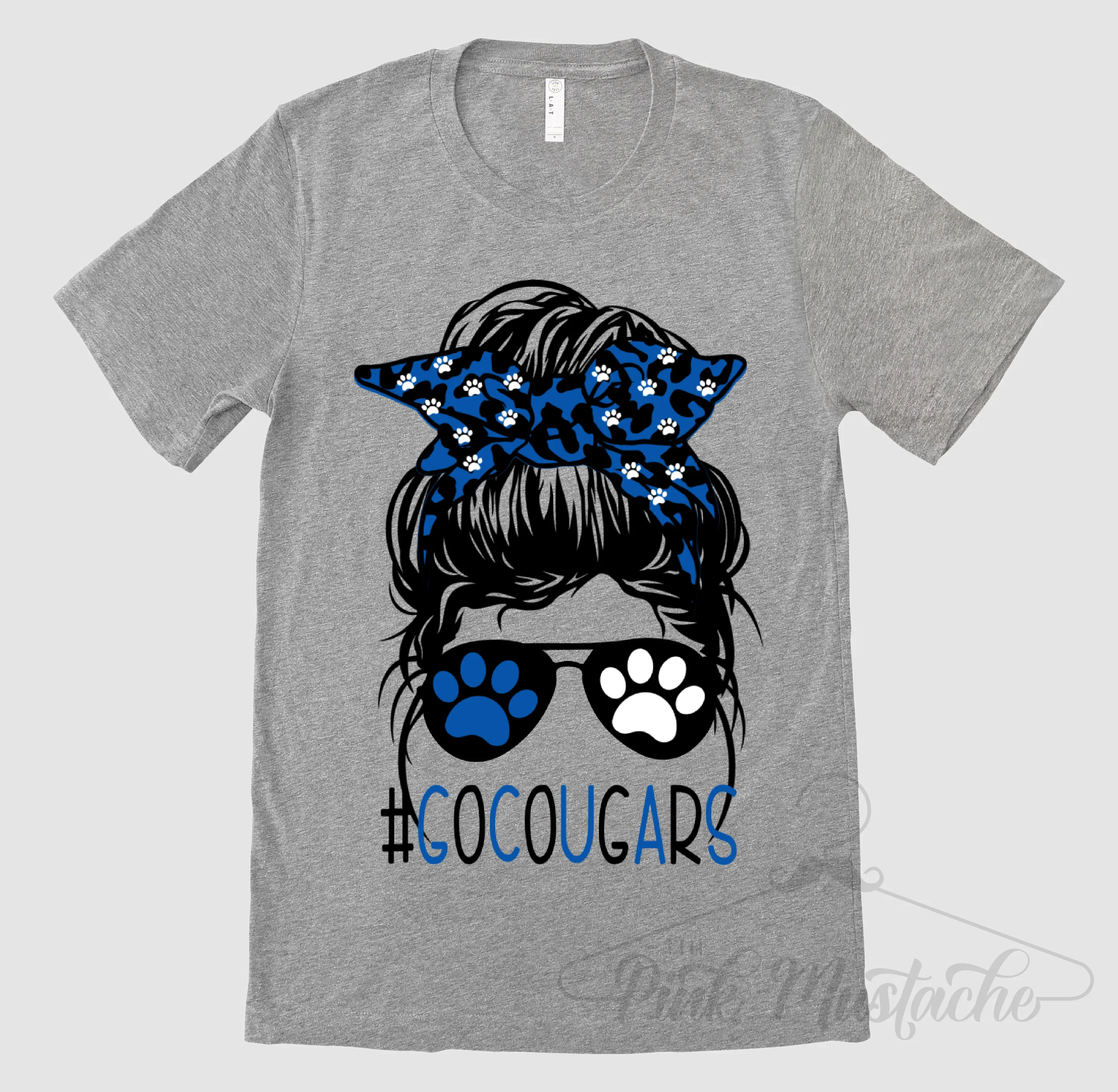 Messy Bun Go Cougars Soft Style School Tee