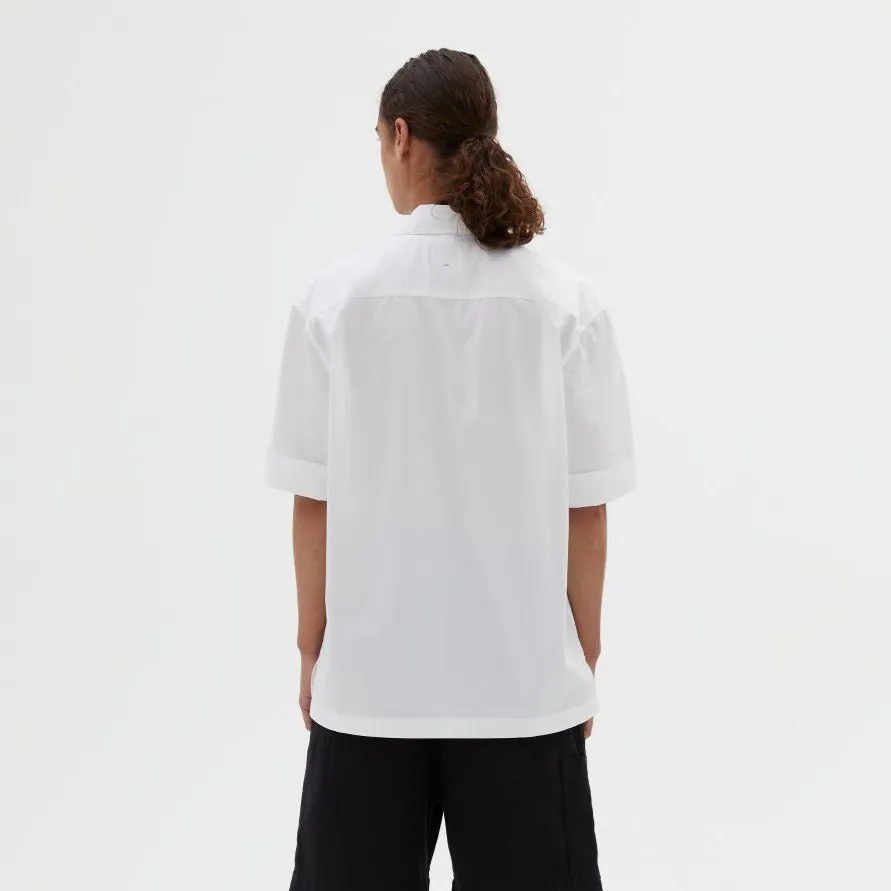 MHL SS Flap Pocket  Shirt Fine Cotton White