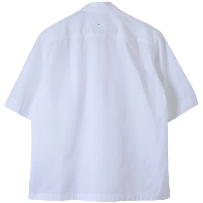 MHL SS Flap Pocket  Shirt Fine Cotton White