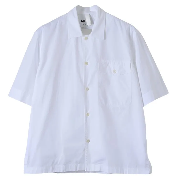 MHL SS Flap Pocket  Shirt Fine Cotton White