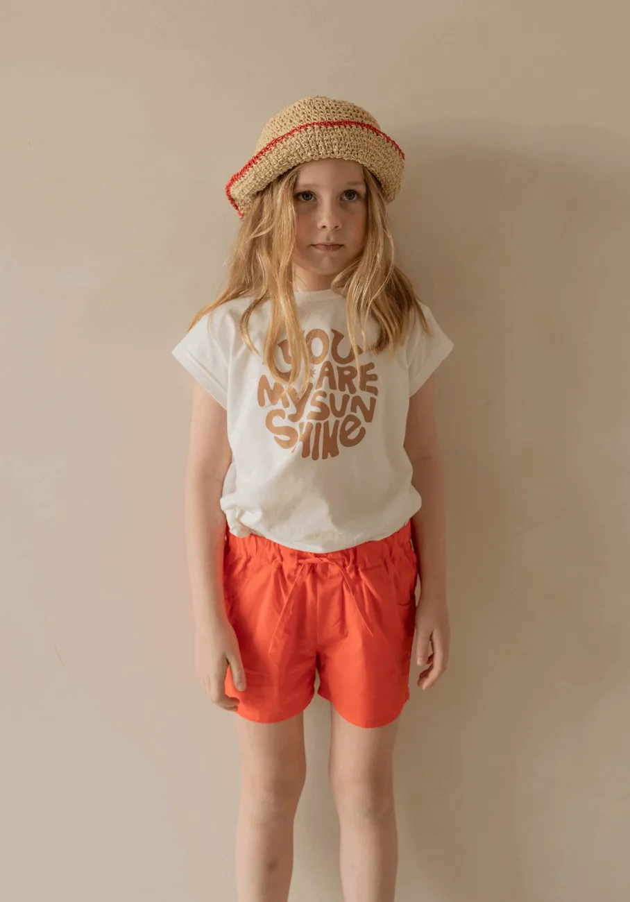 Miann & Co Kids - Elastic Waist Shorts - Tomato