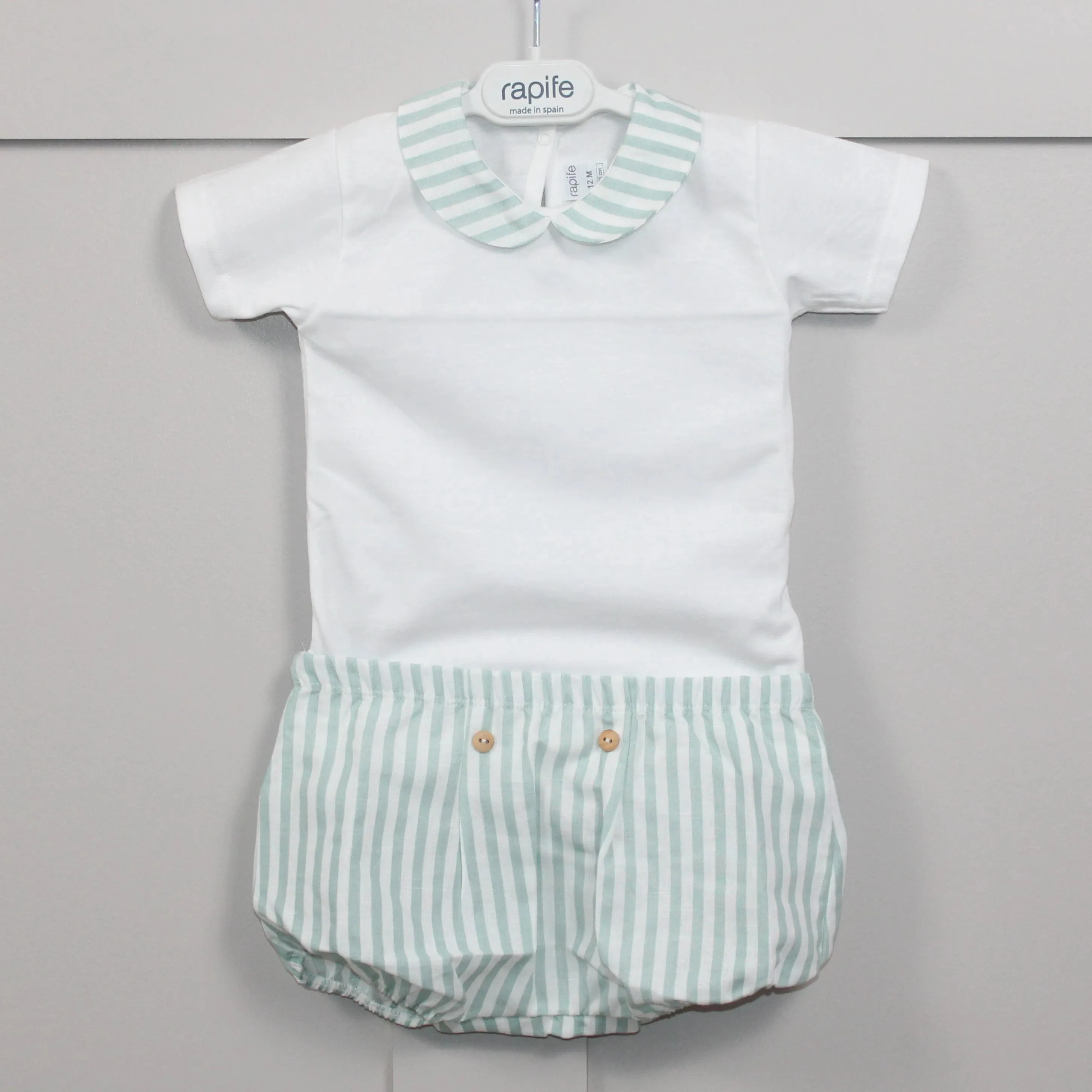Mint Stripe Bodysuit and shorts