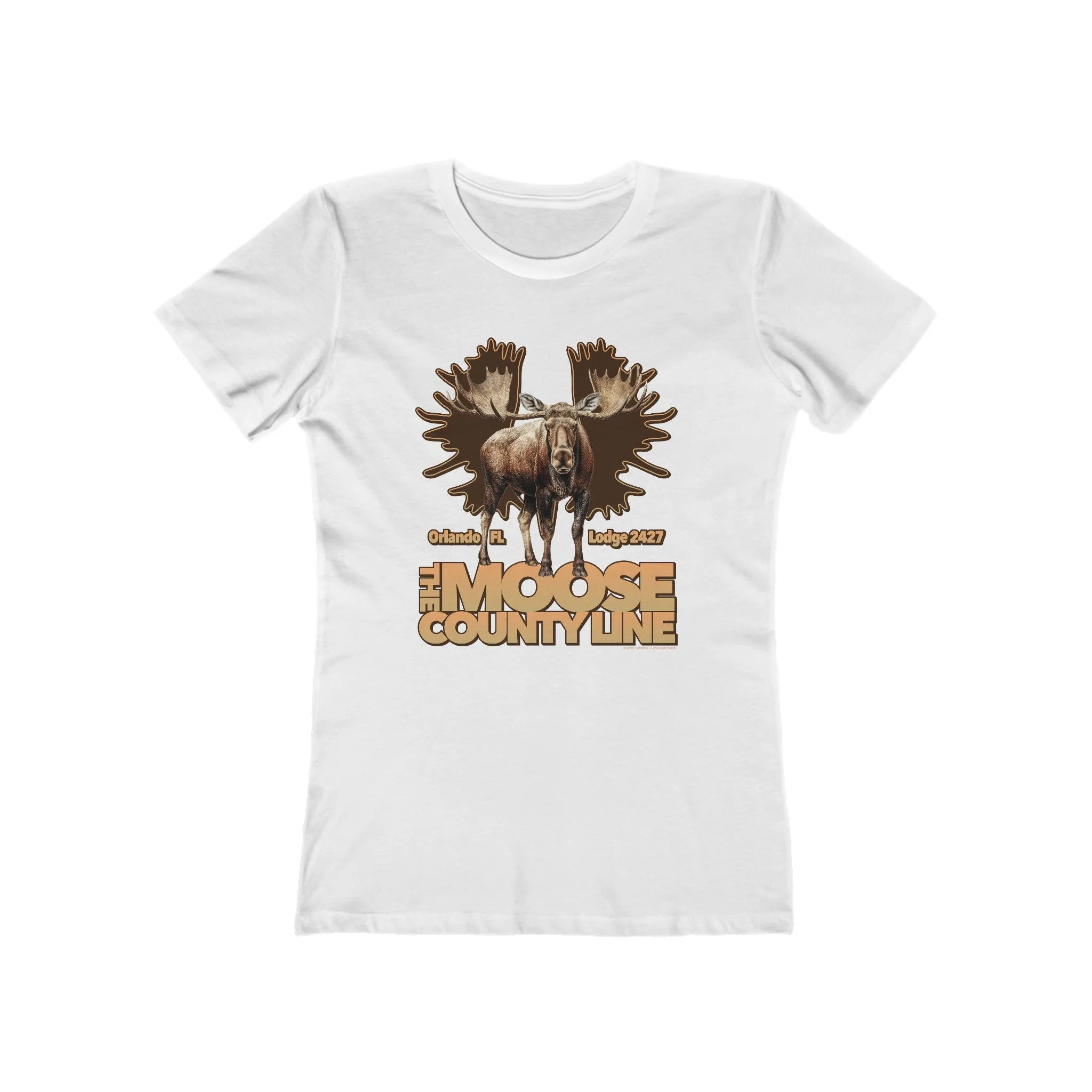 Moose Lodge 2427 - Moose Antlers - Women's T-Shirt (Front Print Only)