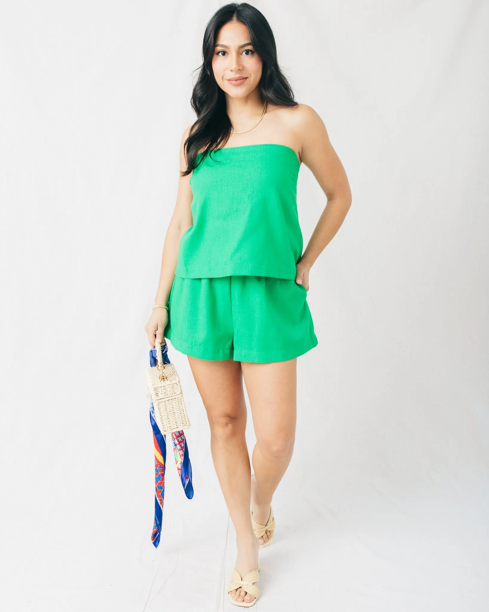 Morning Walk Elastic Waist Shorts