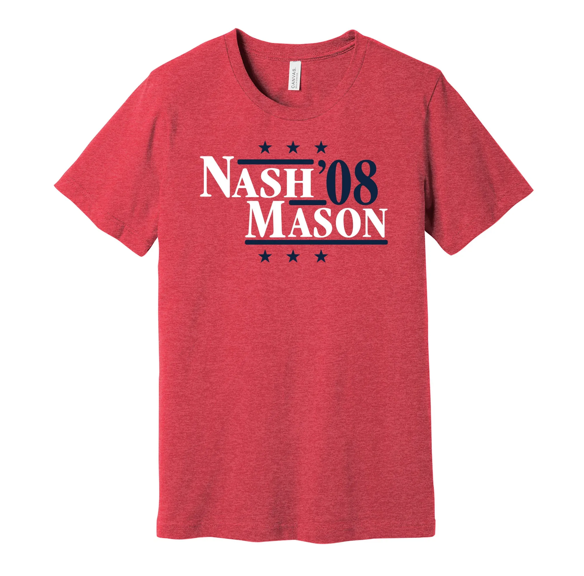 Nash & Mason '08 - Columbus Hockey Legends Political Campaign Parody T-Shirt - Hyper Than Hype Shirts