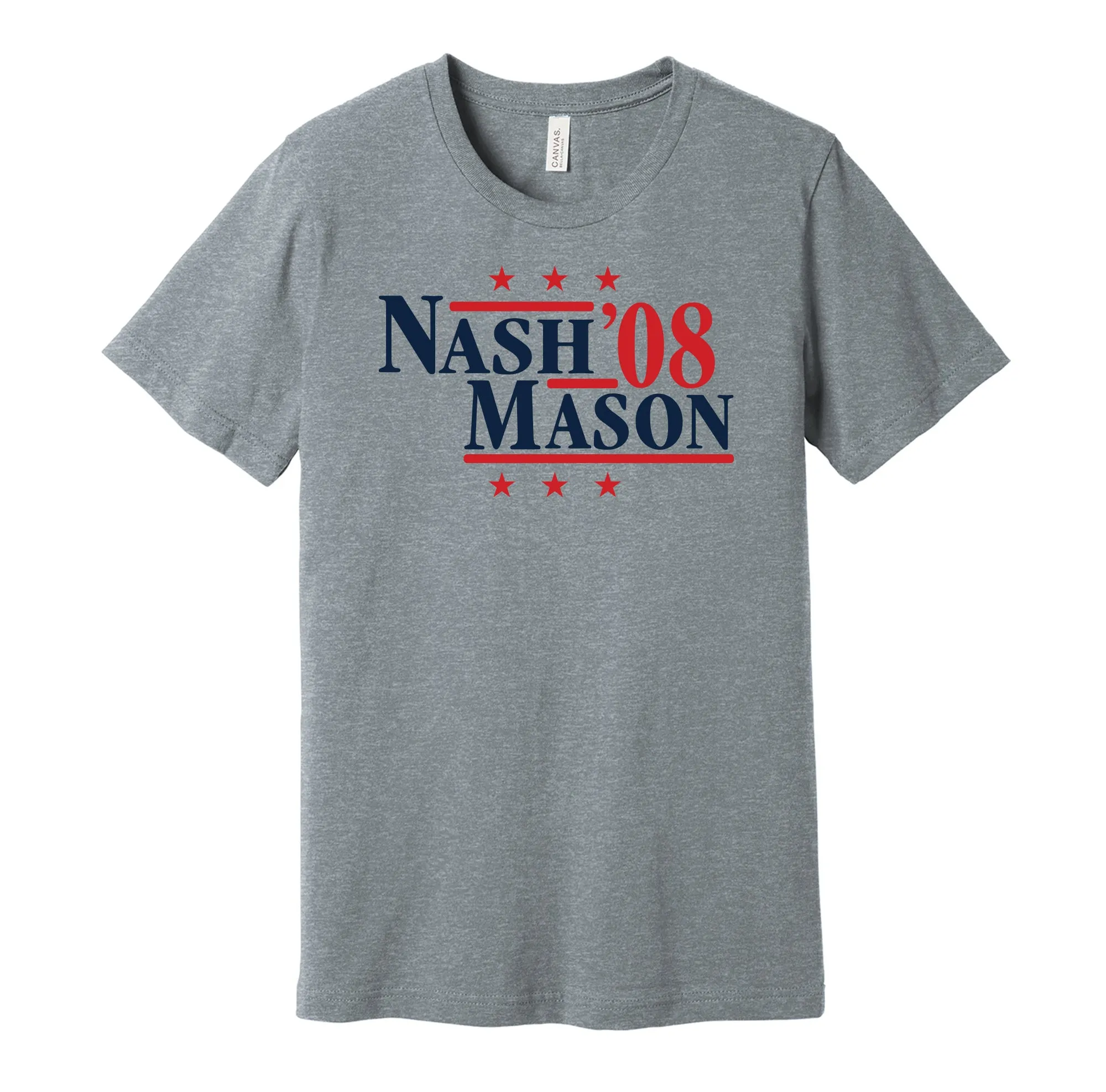 Nash & Mason '08 - Columbus Hockey Legends Political Campaign Parody T-Shirt - Hyper Than Hype Shirts
