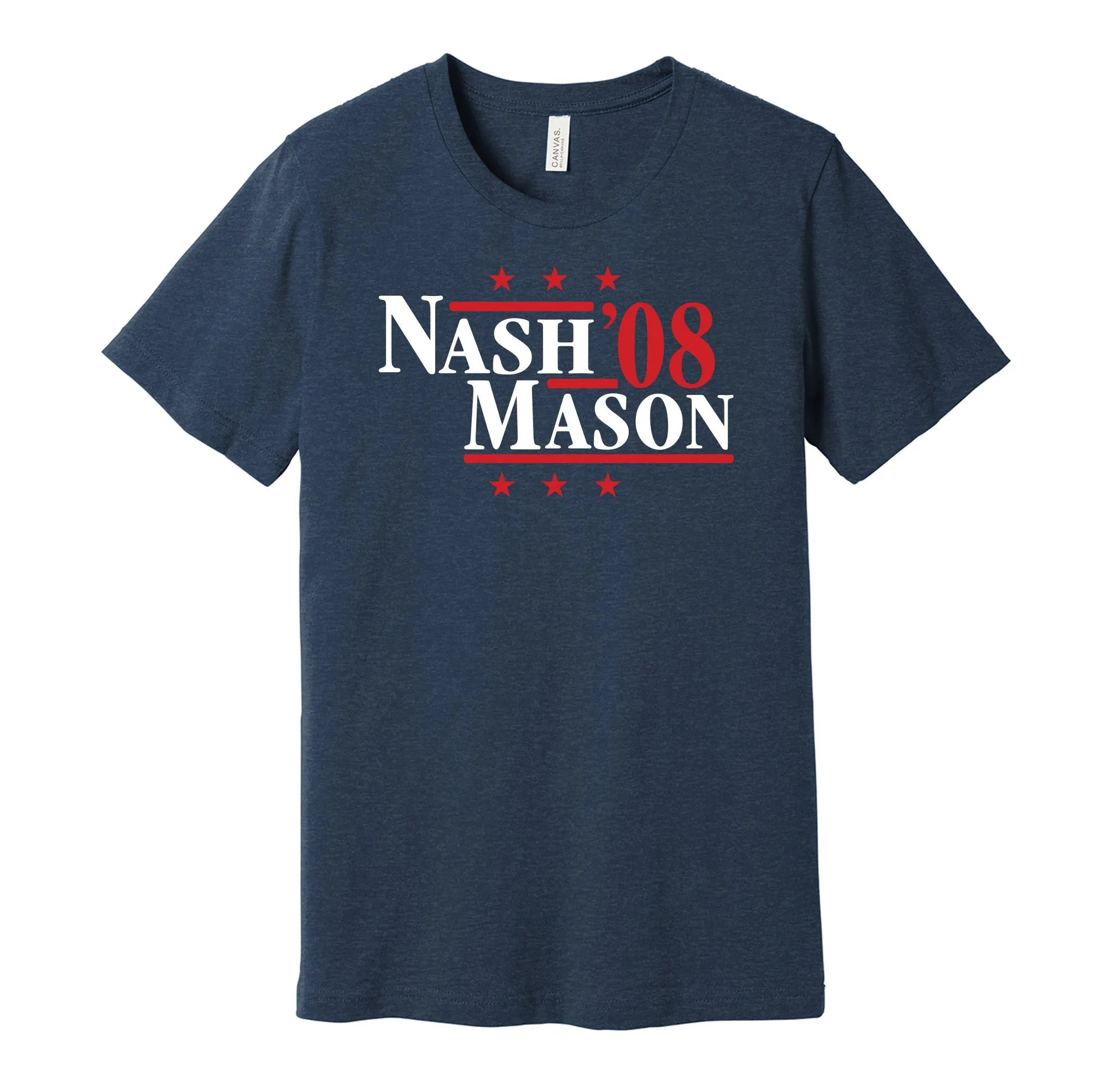 Nash & Mason '08 - Columbus Hockey Legends Political Campaign Parody T-Shirt - Hyper Than Hype Shirts