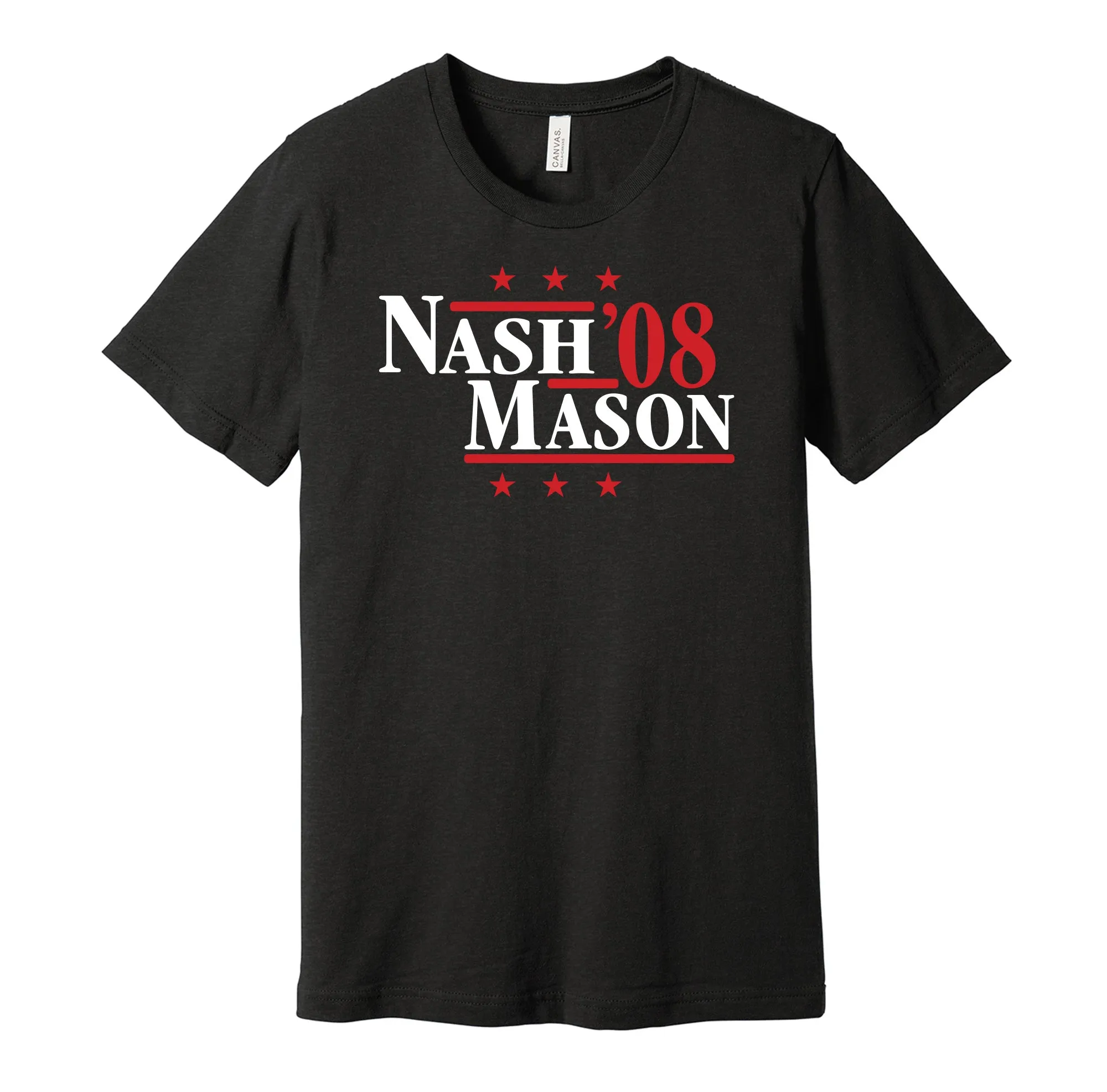 Nash & Mason '08 - Columbus Hockey Legends Political Campaign Parody T-Shirt - Hyper Than Hype Shirts