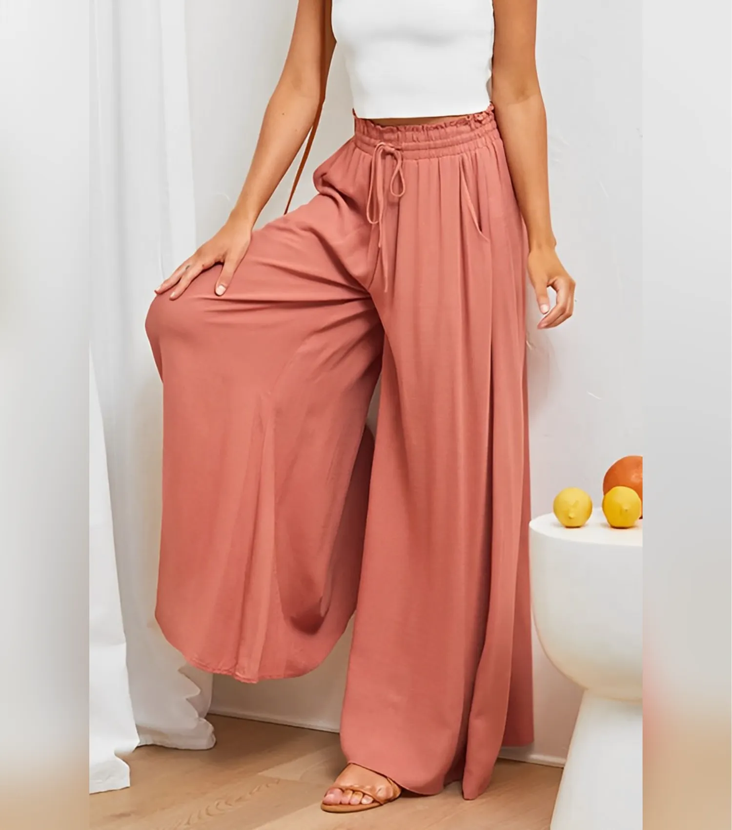 Natalia® | Wide Leg Pants, Loose And High Waisted