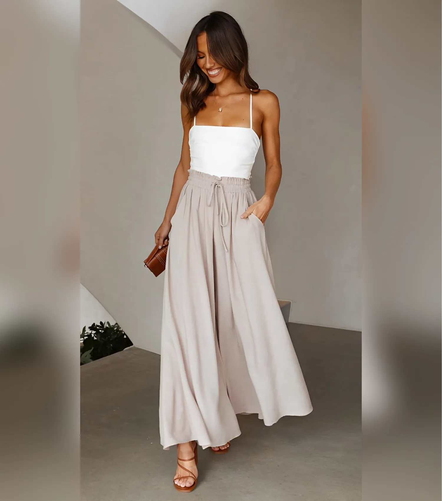 Natalia® | Wide Leg Pants, Loose And High Waisted