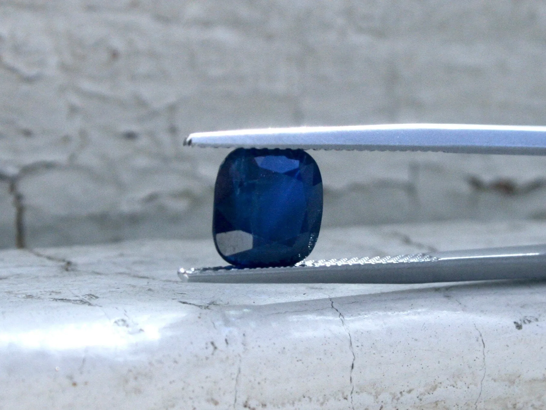 Natural Loose Cushion Cut Blue Ceylon Sapphire - 3.15ct.