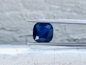 Natural Loose Cushion Cut Blue Ceylon Sapphire - 3.15ct.