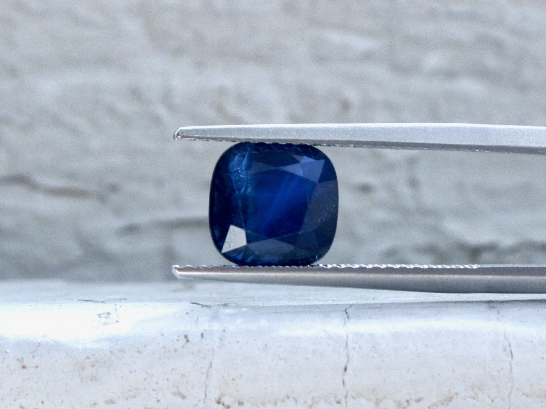 Natural Loose Cushion Cut Blue Ceylon Sapphire - 3.15ct.