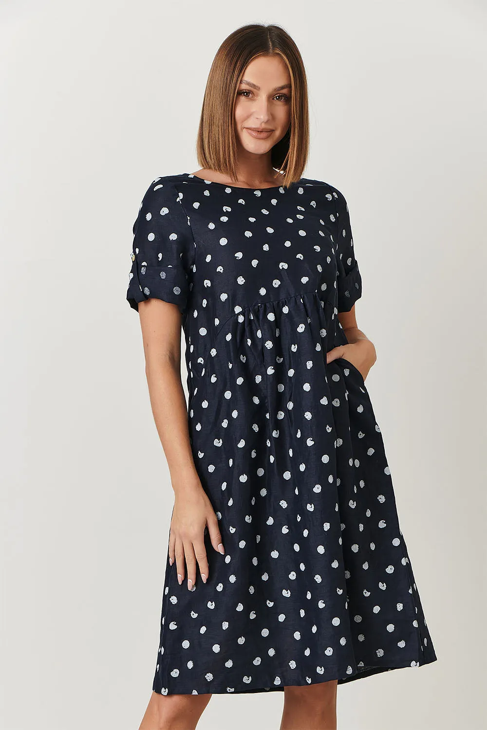 Naturals Confetti Linen Dress Ga271