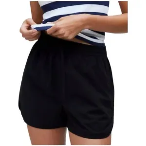 NEW MADEWELL crinkle cotton dolphin hem shorts in black