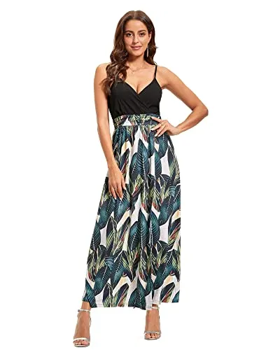 Newshows Dresses for Women 2024 Beach Cover ups Spaghetti Strap Casual Laua Party Tropical Outfits Cocktail Long Formal Flowy Sundresses Trendy
