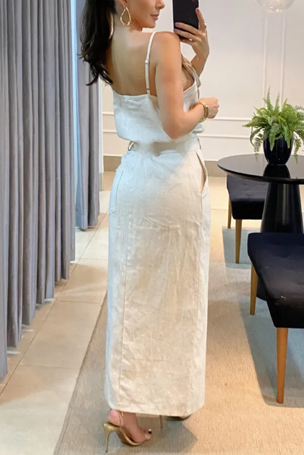 Nica Chic Front Slit Maxi Dress