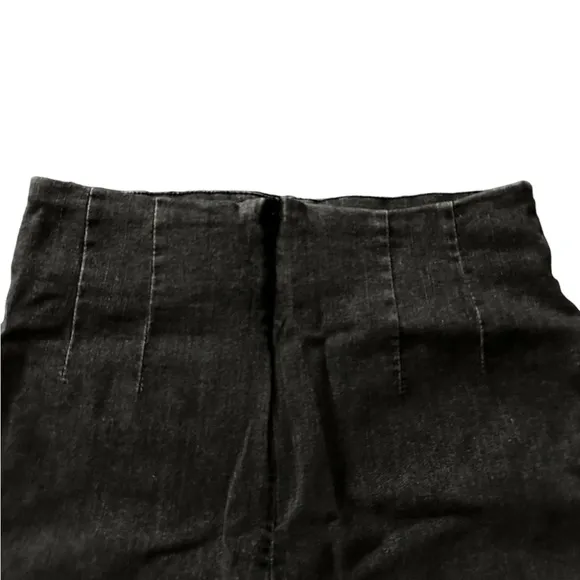 NWOT Distressed Denim Split Hem High Waist Skort
