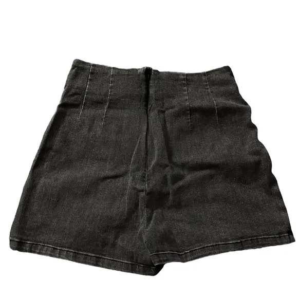 NWOT Distressed Denim Split Hem High Waist Skort