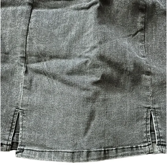 NWOT Distressed Denim Split Hem High Waist Skort