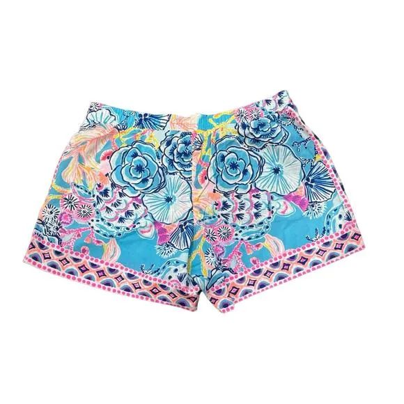 NWT! Lilly Pulitzer Katia Shorts in Bali Blue - Size Medium