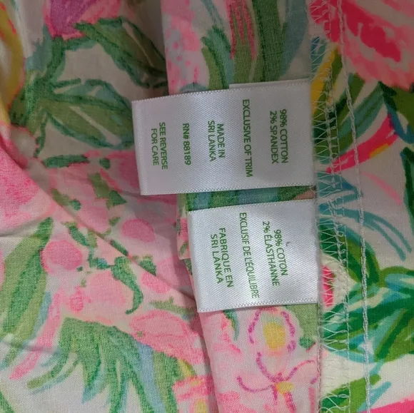 NWT! Lilly Pulitzer Ocean View Shorts Resort White Pear Necessities Size L