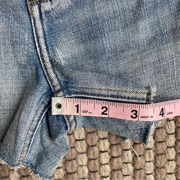 NWT Pistola Denim Asher Girlfriend Distressed Shorts Blue Size 27