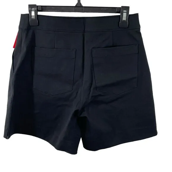 NWT Spanx On-the-Go Shorts Polished Pull On Stretch 6&quot; in Classic Black Size M