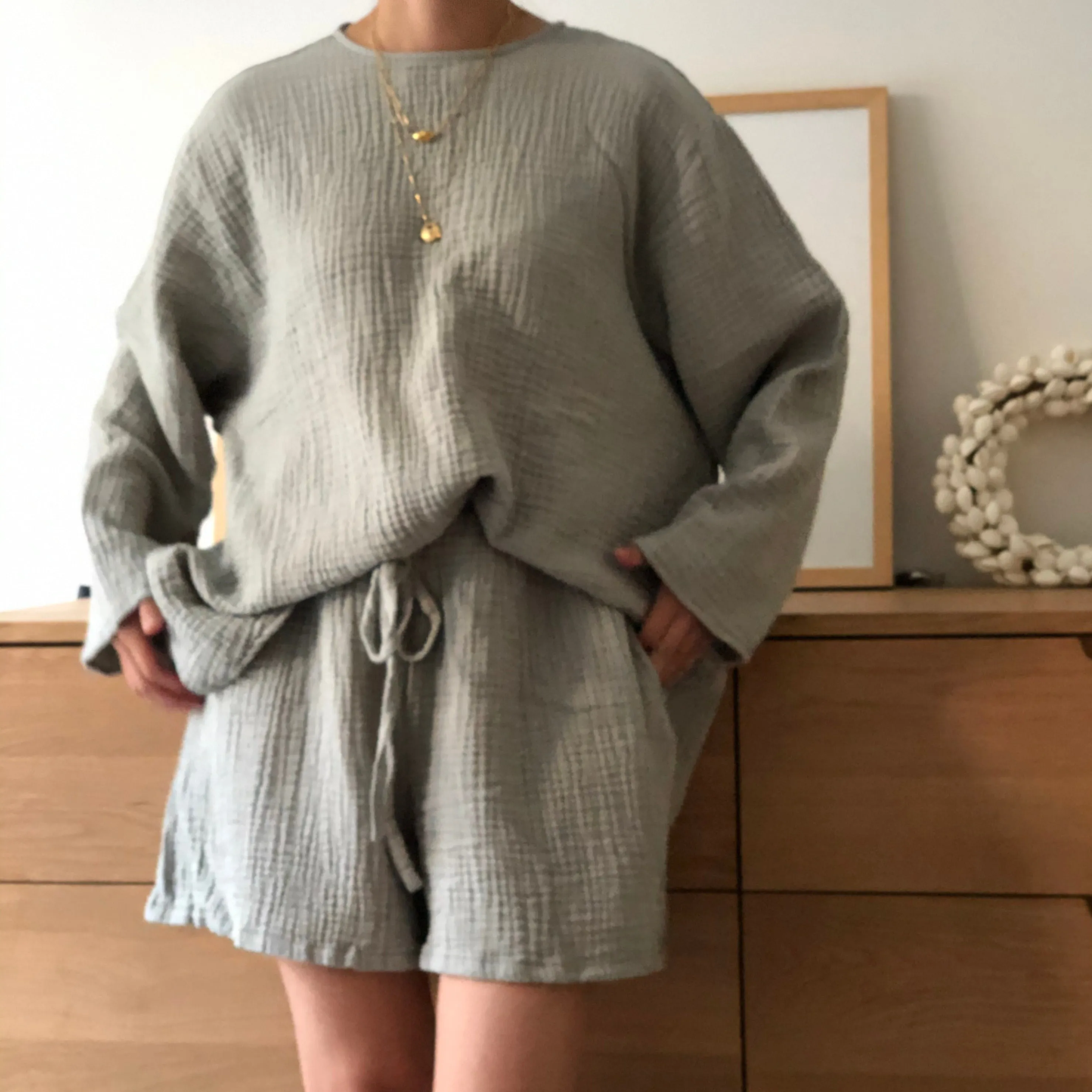 October Top Light Sage