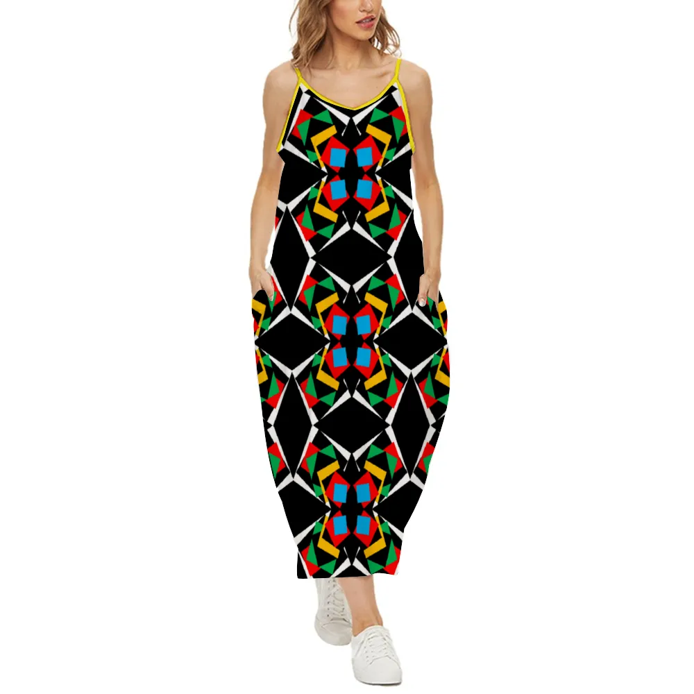 OD Custom Women's Dress Loose Sleeveless Dress Blk