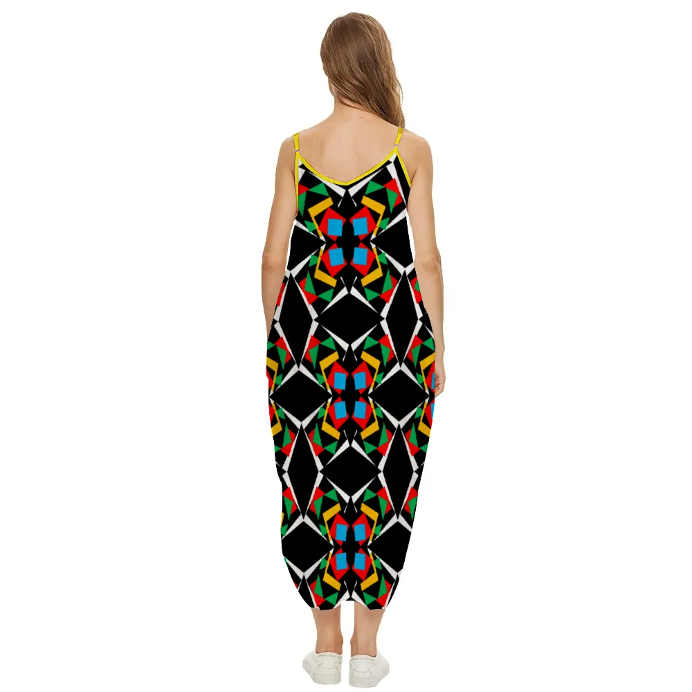 OD Custom Women's Dress Loose Sleeveless Dress Blk