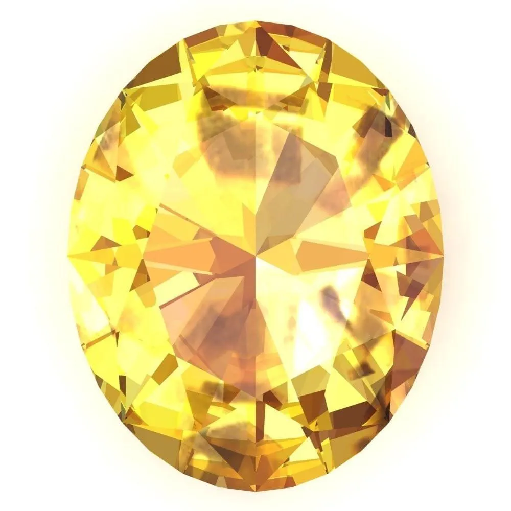 Oval Chatham Lab-Grown Yellow Sapphire Gems