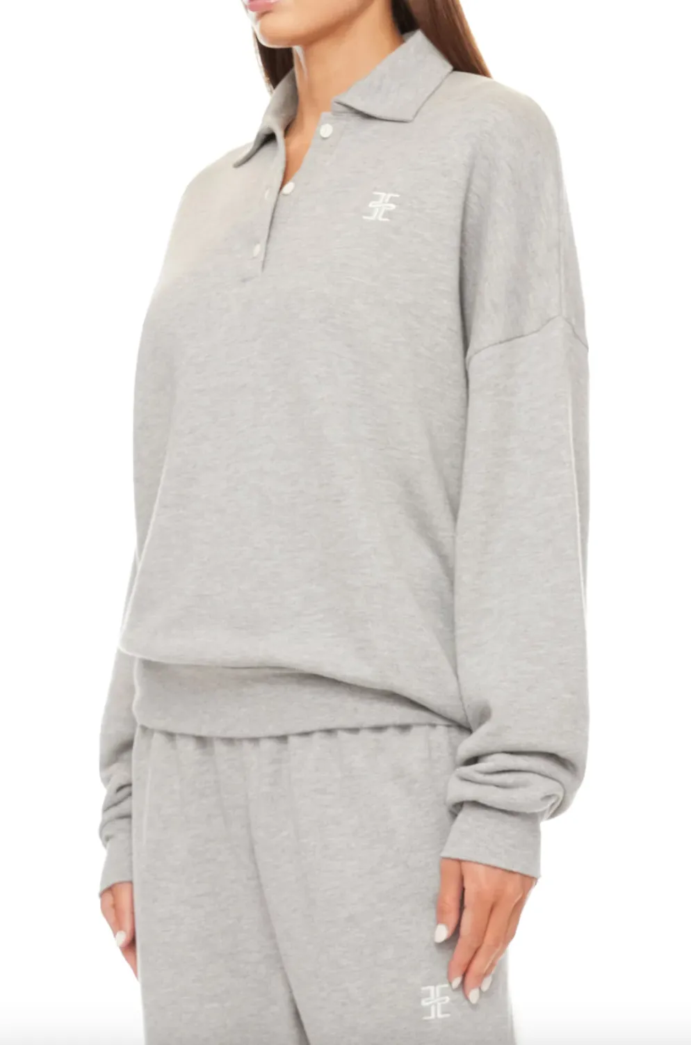 Oversized Polo Sweatshirt