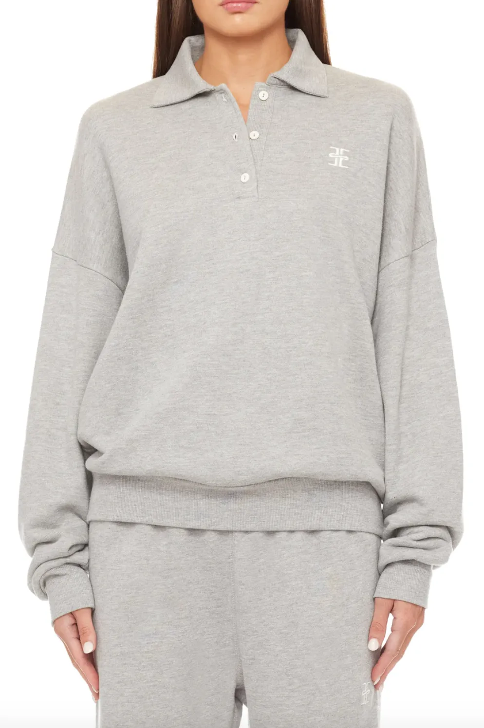 Oversized Polo Sweatshirt