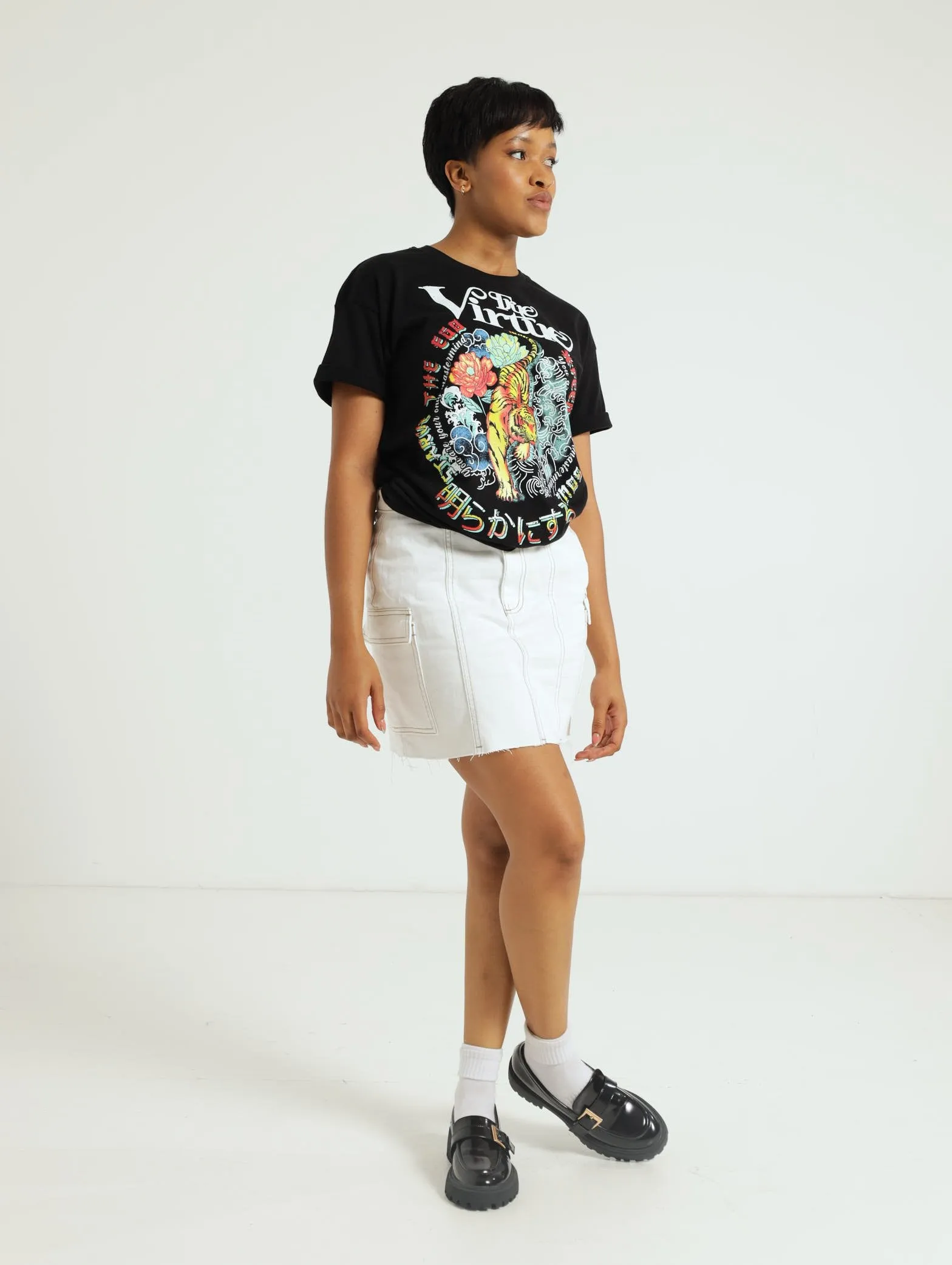 Oversized Tiger Tee - Black