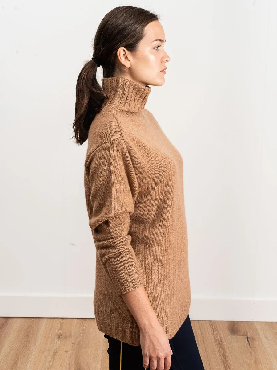 oversized turtleneck - camel