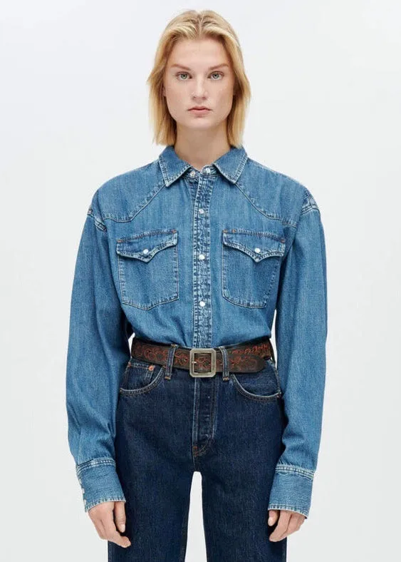 Oversized Western Shirt (Washed Heritage)