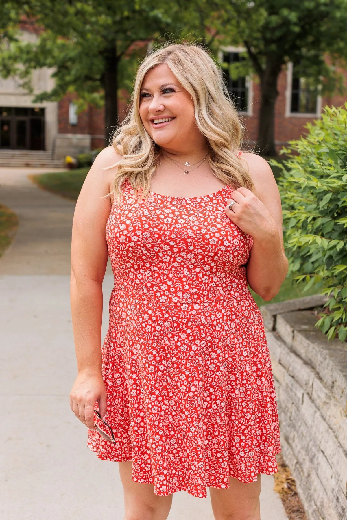 Parade Through The Streets Mini Dress- Red