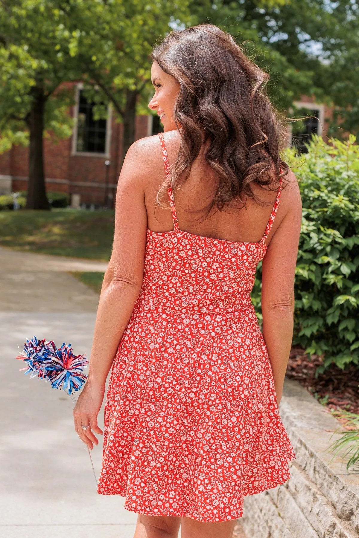 Parade Through The Streets Mini Dress- Red