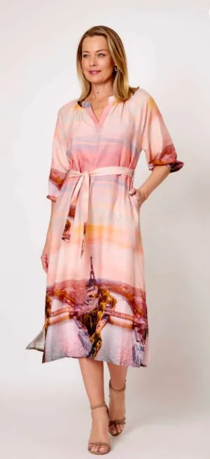 Paris Print Dress