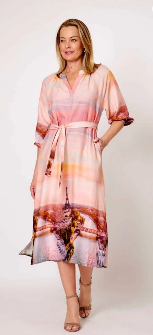 Paris Print Dress