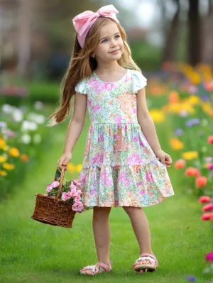 Pastel Bloom Flutter Dress
