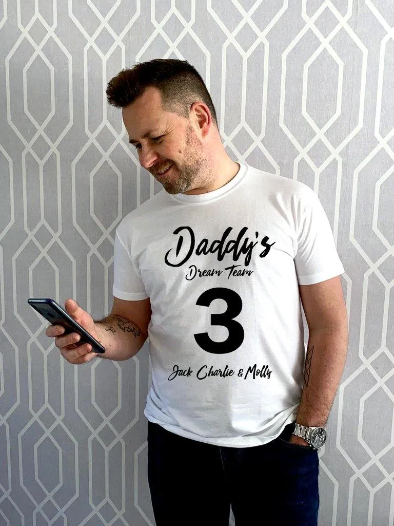 Personalised Daddy's Dream Team T-Shirt
