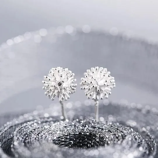 Personalised Will You Be My Bridesmaid Gift - Sterling Silver Dandelion Earrings